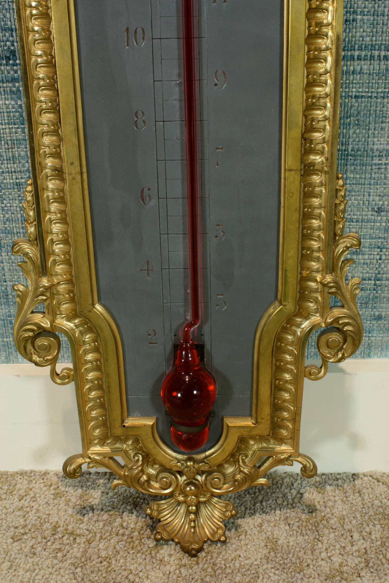 French Regence Style GiltBronze Passement's Barometer For Sale at 1stdibs