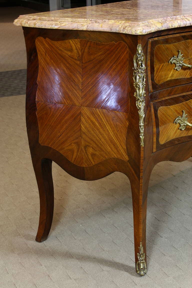 Wood French Louis XV Style Commode For Sale