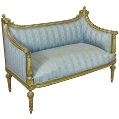 Petit Louis XVI Stil Giltwood Canape