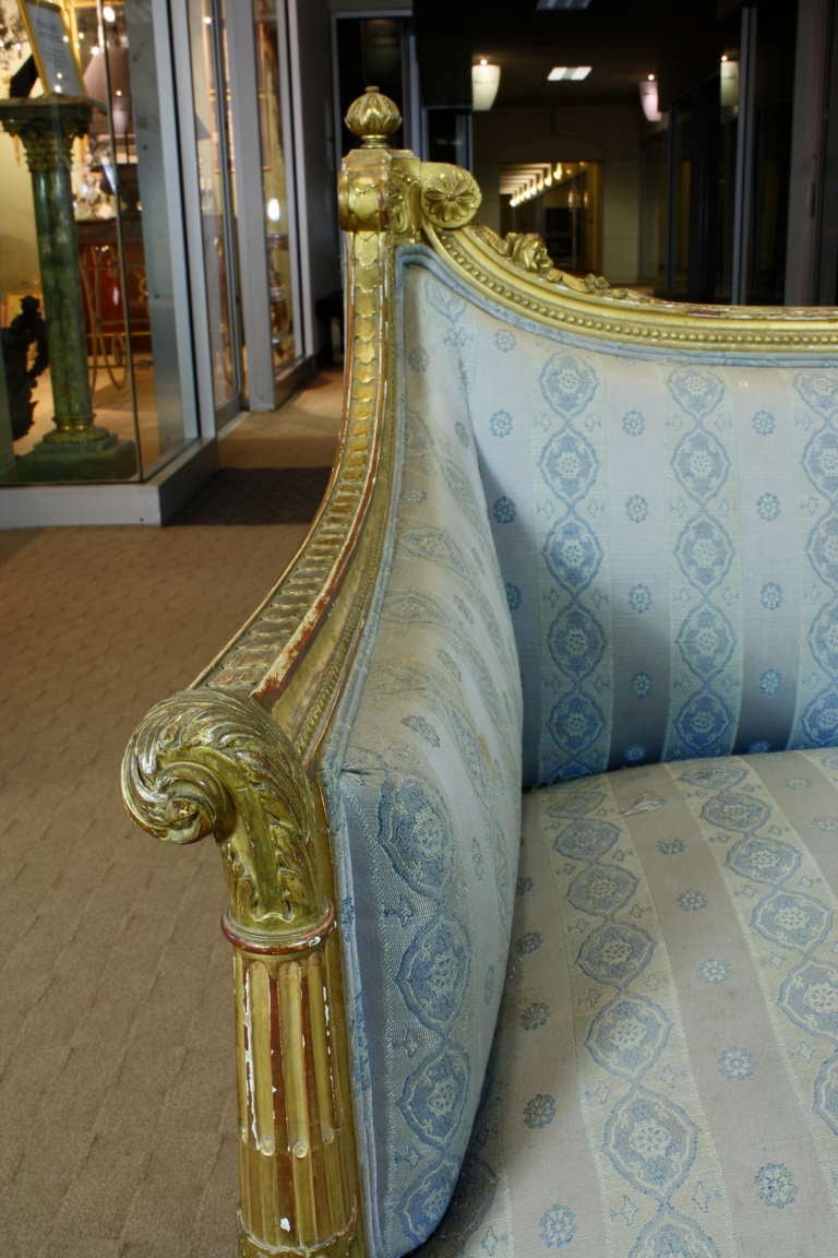 Petit Louis XVI Style Giltwood Canape 1