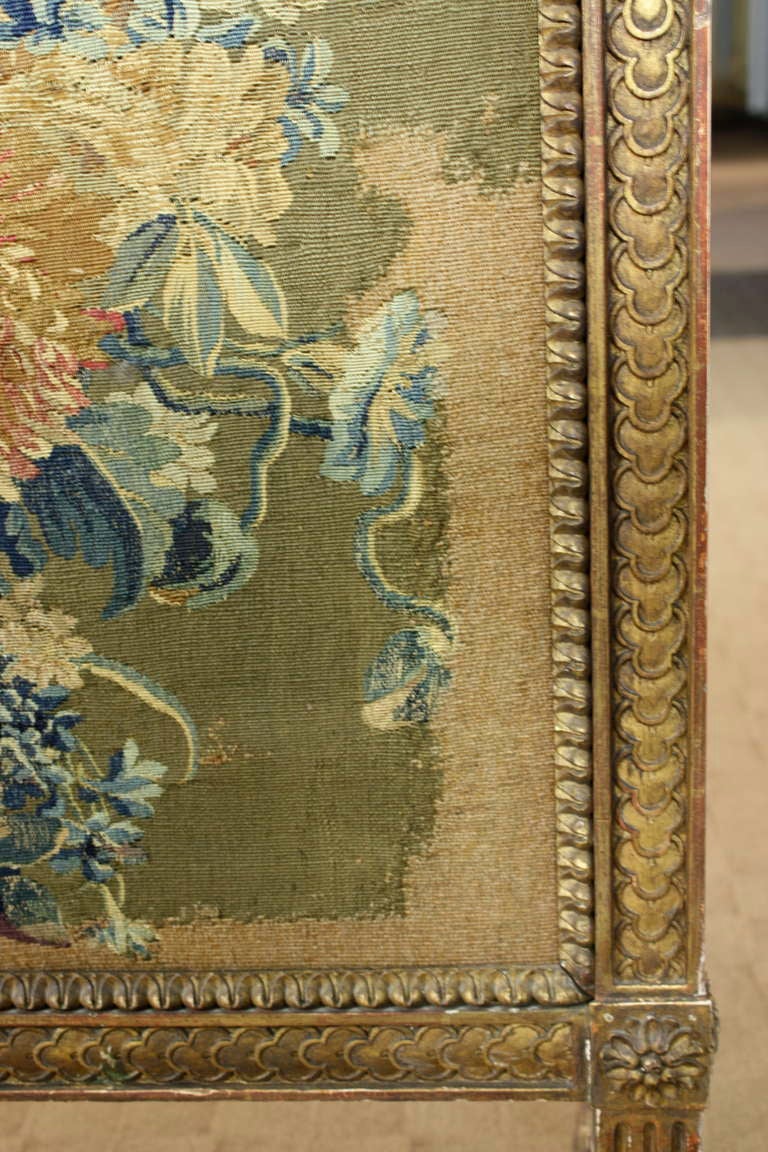 Giltwood Louis XVI Period Needlepoint Fire Screen