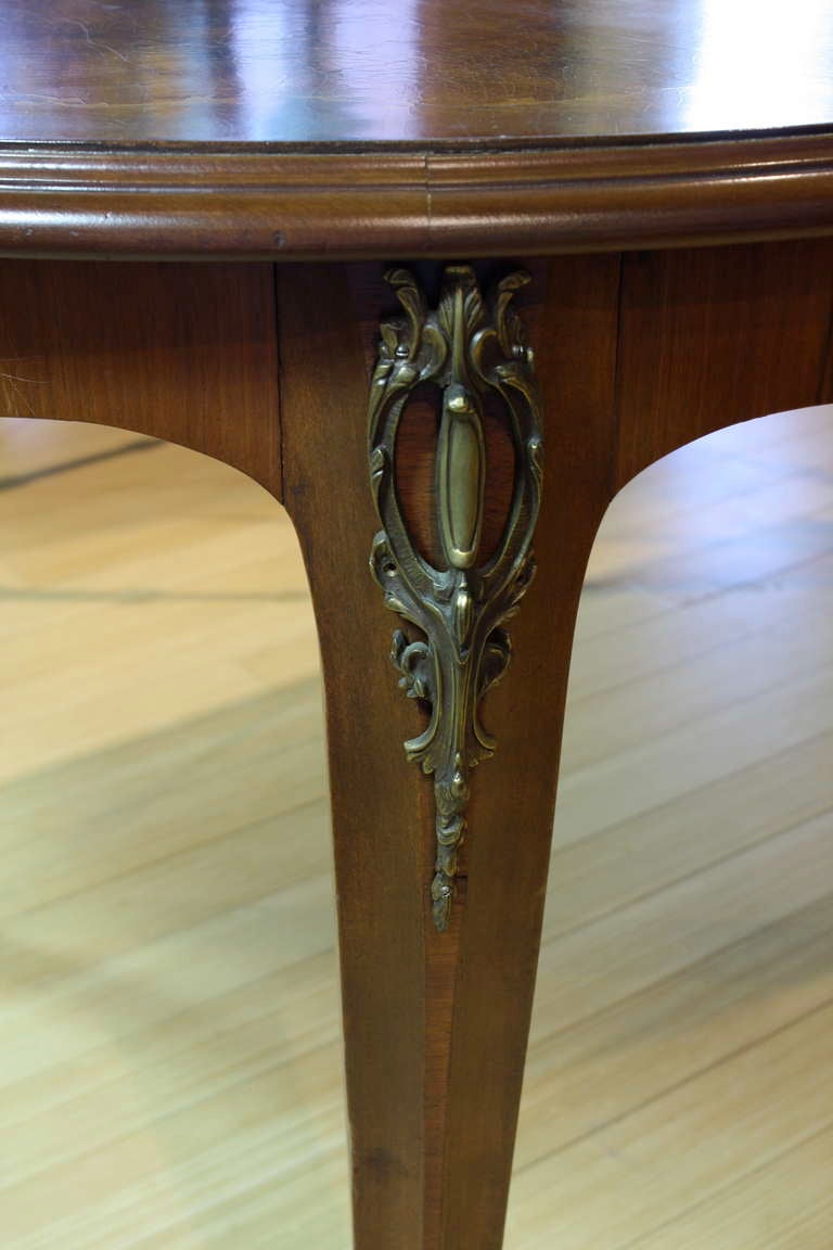 French, Louis XV Style Marquetry Dining Table 2