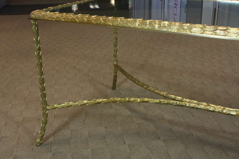 French Gilt-Bronze Coffee Table by Maison Baguès 1