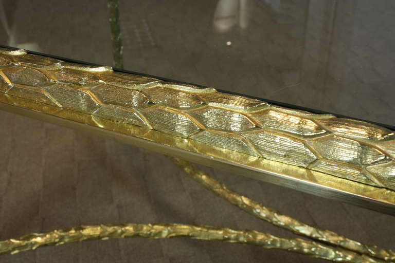 French Gilt-Bronze Coffee Table by Maison Baguès 4