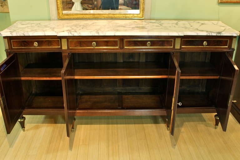 Oak French Louis XVI Style Mahogany Enfilade Buffet