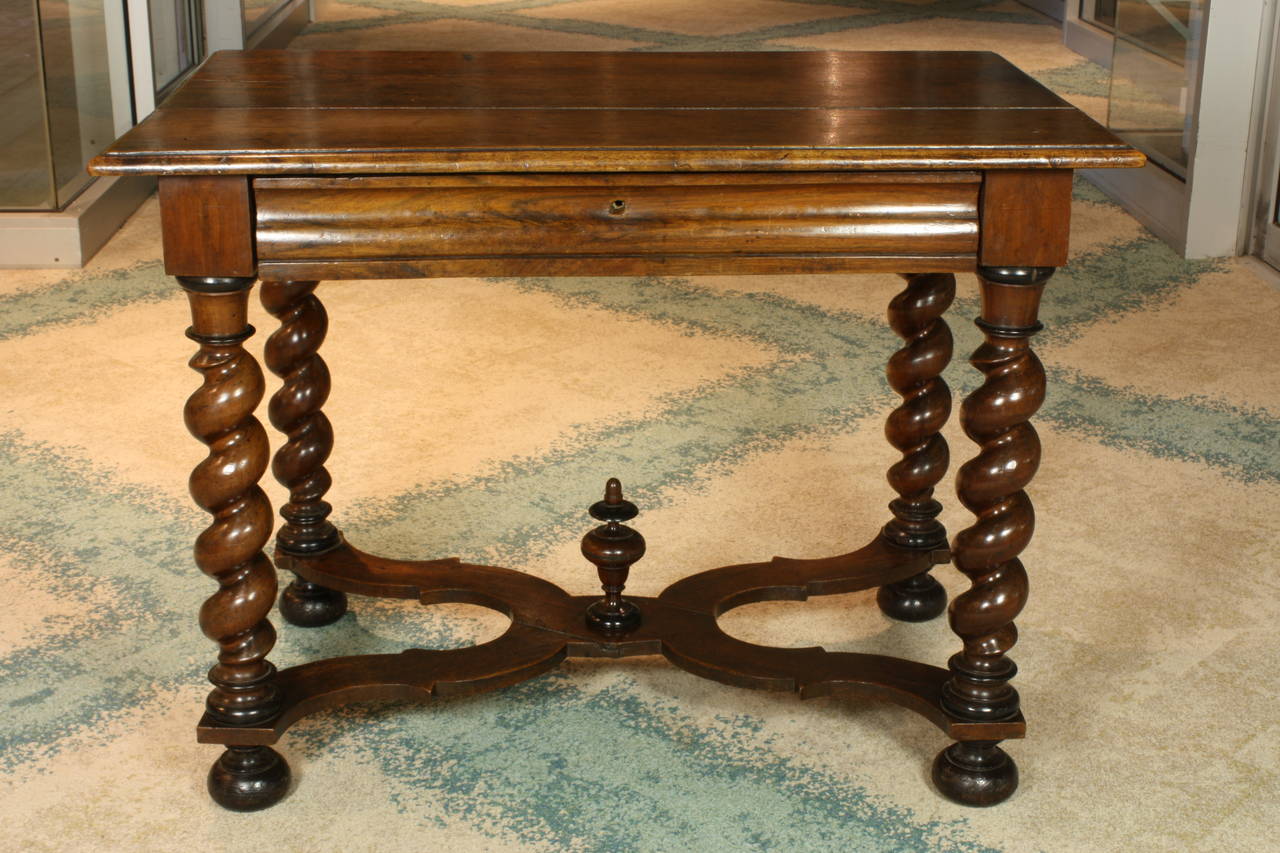 Carved French Louis XIII Period Walnut Desk