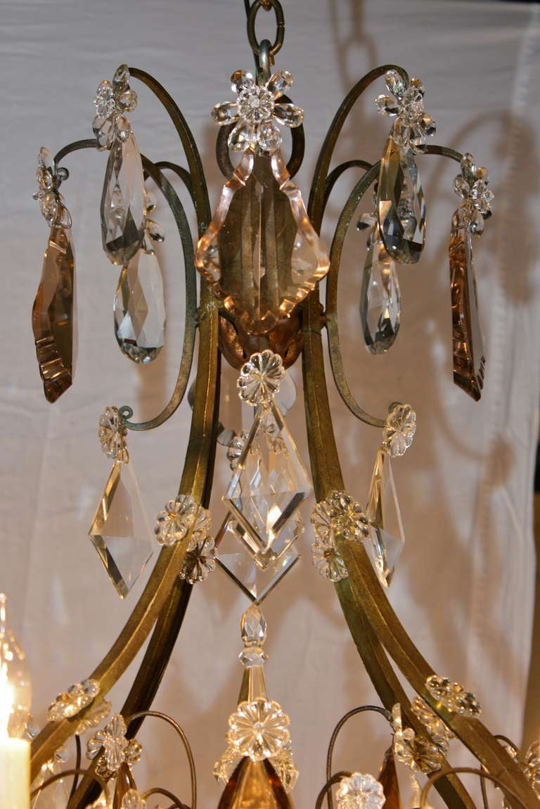 iron and crystal chandeliers