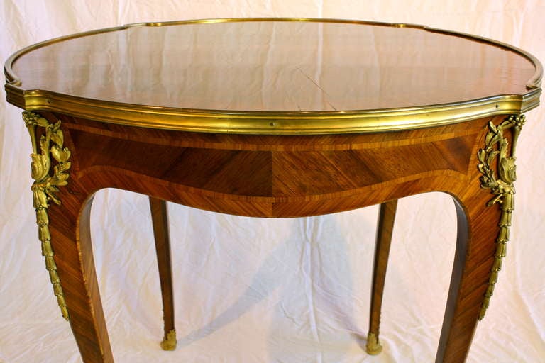 Wood French Louis XV Style Gueridon Table