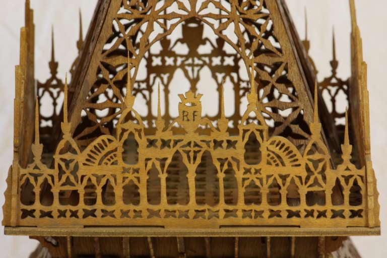 wooden eiffel tower model