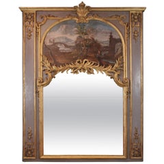 Impressive Louis XVI Period Trumeau Mirror