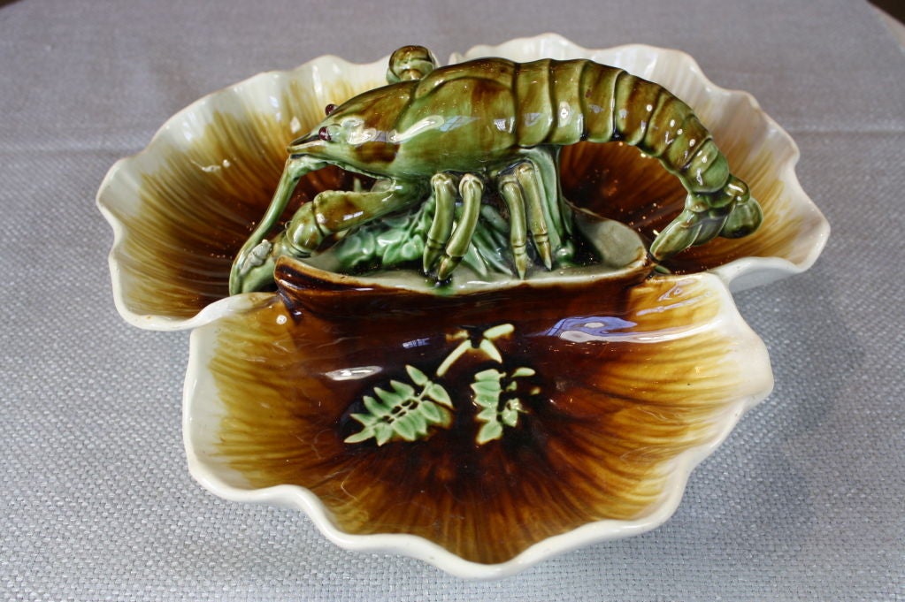 French Majolica Lobster Centerpiece 2