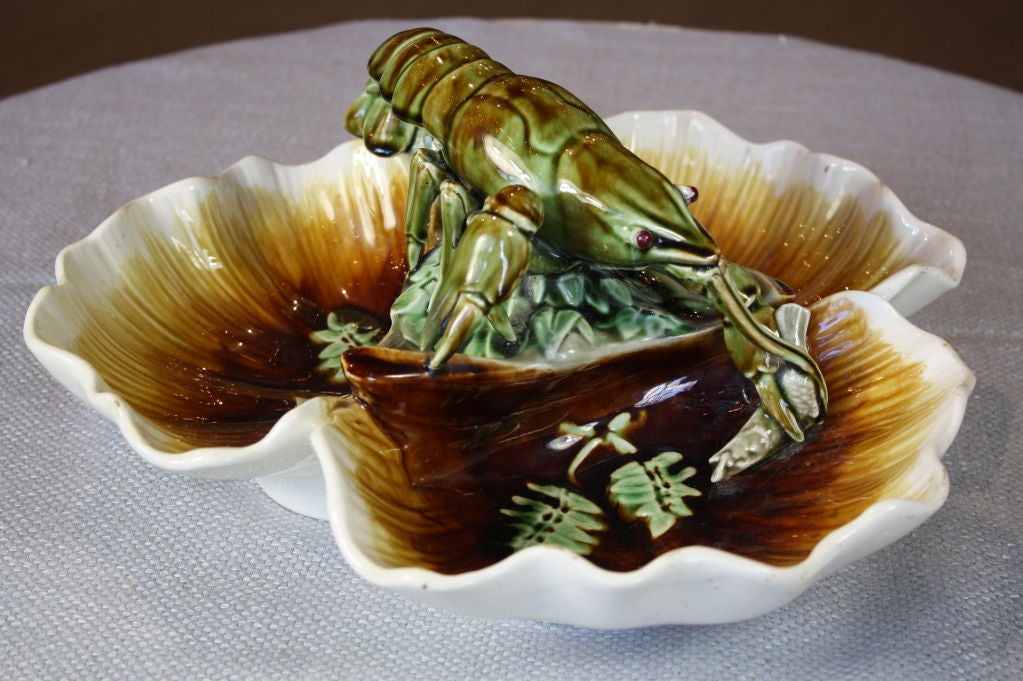 French Majolica Lobster Centerpiece 5