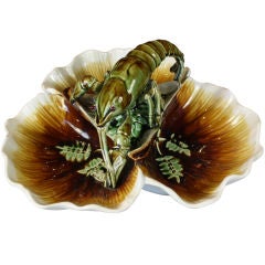 French Majolica Lobster Centerpiece