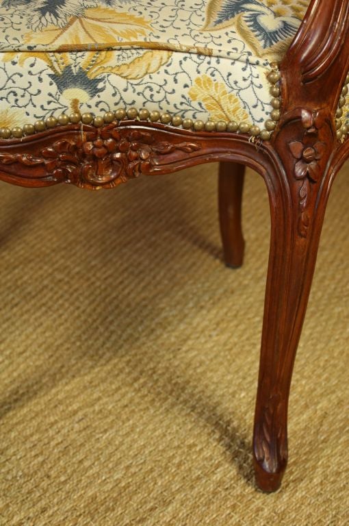 Pair of French Louis XV Style Armchairs 2