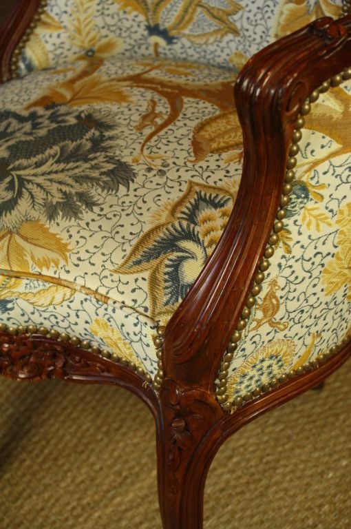 Pair of French Louis XV Style Armchairs 5
