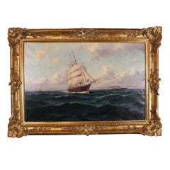 French Marine Painting by Malfroy