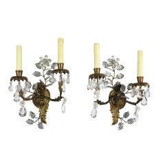 Pair of French Bagues Style Sconces