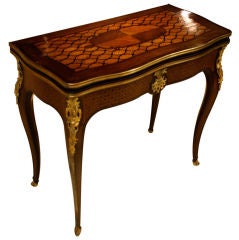 French Louis XV Style Marquetry GameTable