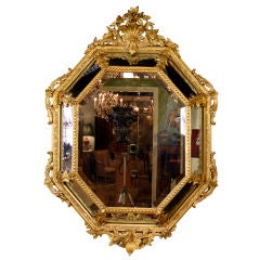 French Gilltwood Pareclose Octagonal Mirror