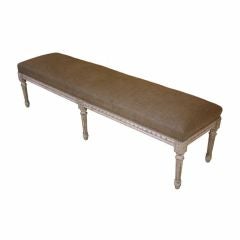 Antique French Louis XVI Style Painted Bench