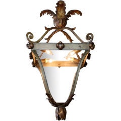 Italian Iron and Tole Leaf Lantern 10