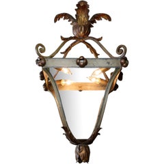 Italian Iron and Tole Leaf Lantern