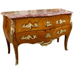 French Louis XV Style Commode with Marble Top