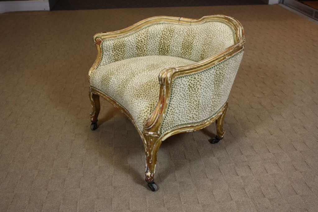 French Louis XV Style Giltwood Dog Bed