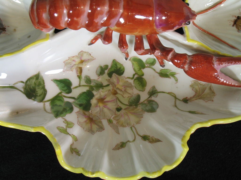 Centre de table homard en porcelaine de Paris en vente 1