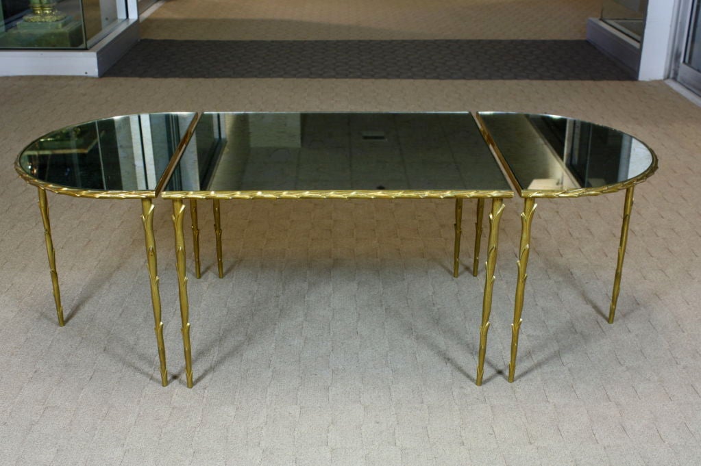 Bagues Gilt-Bronze Coffee Table with Mirrored Top