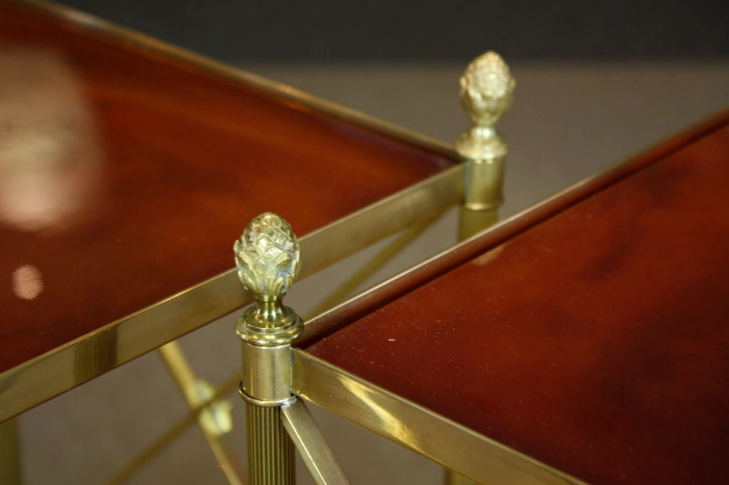 Pair of French Three-Tiered Brass Etageres 2
