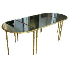 Bagues Gilt-Bronze Coffee Table with Mirrored Top