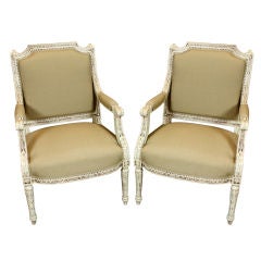 Pair of French Louis XVI Style Fauteuils 3