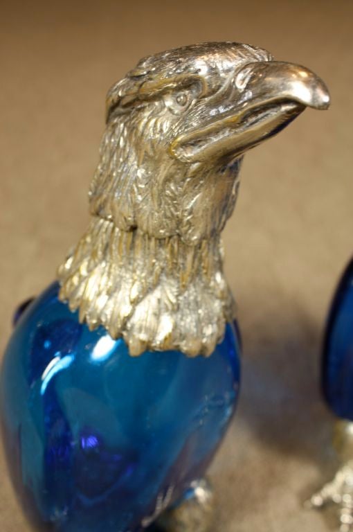 Pair of French Eagle Form Decanters 4