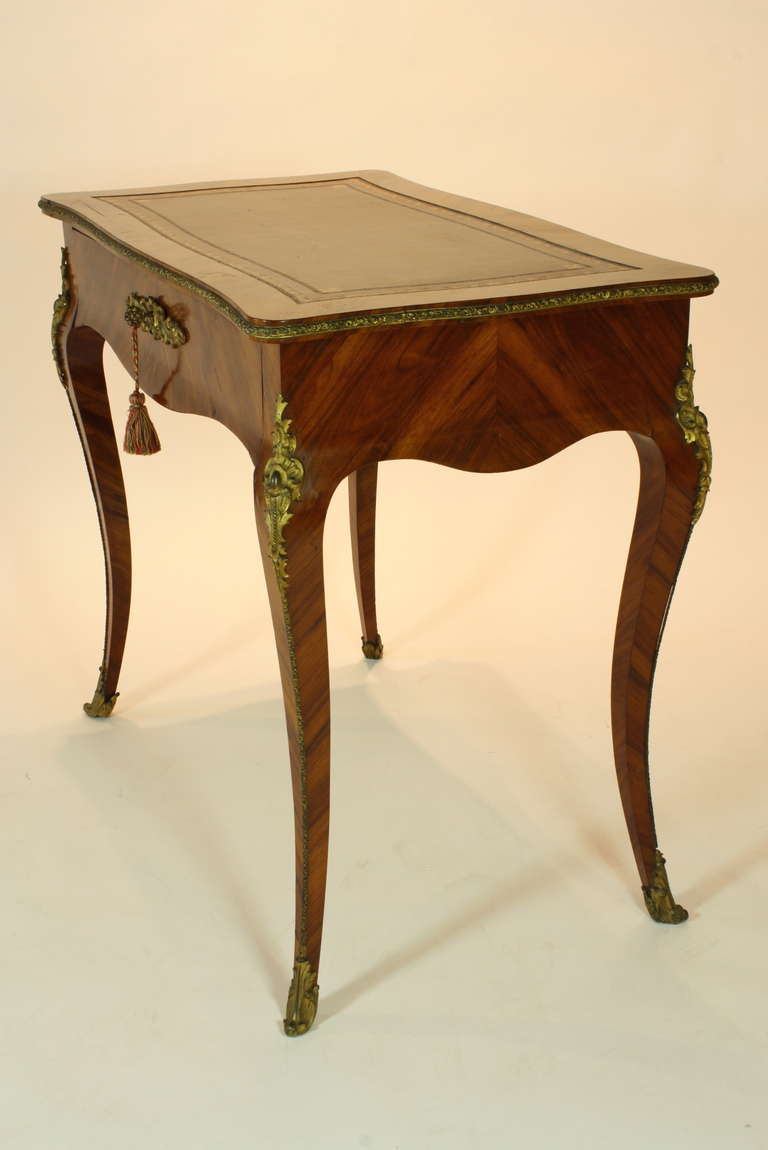 French Louis XV Style Ladies Writing Desk In Good Condition For Sale In Pembroke, MA