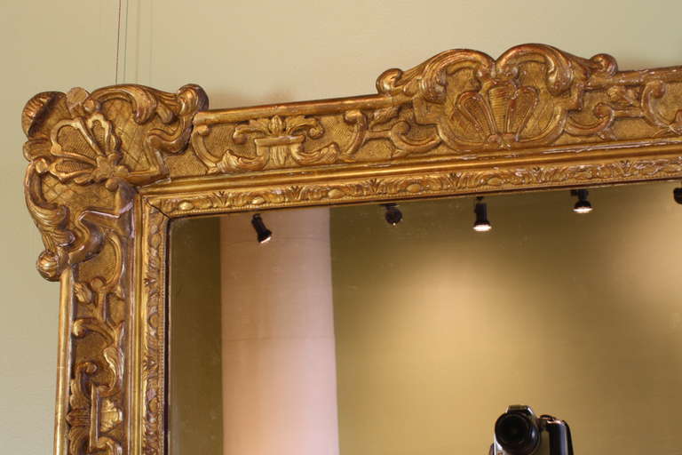 Wood French Regence Style Giltwood Mirror