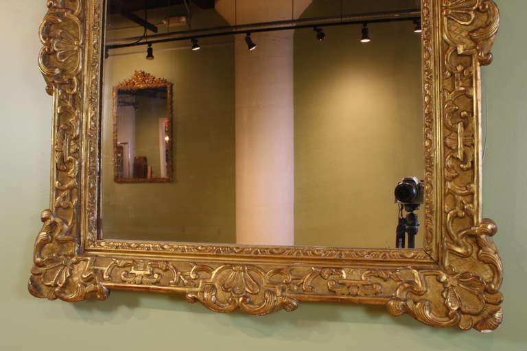 French Regence Style Giltwood Mirror 2