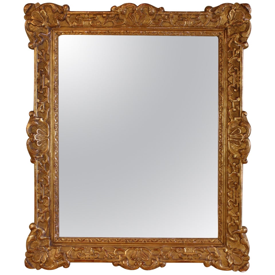 French Regence Style Giltwood Mirror