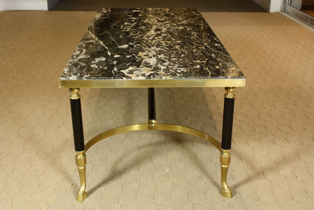 French Marble Top Coffee Table by Maison Charles 2