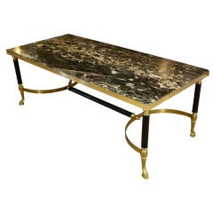 French Marble Top Coffee Table by Maison Charles