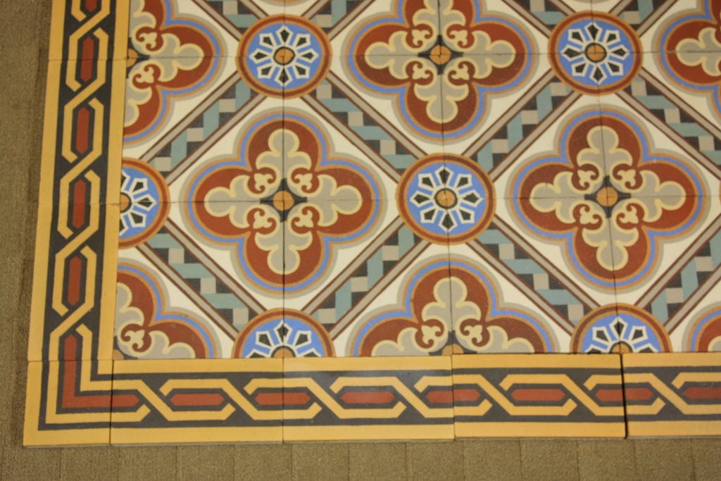 Set of French Encaustic Tiles 1