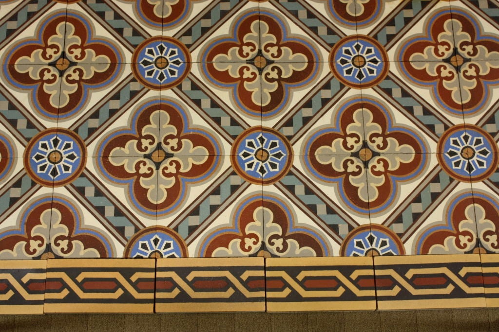 Set of French Encaustic Tiles 3