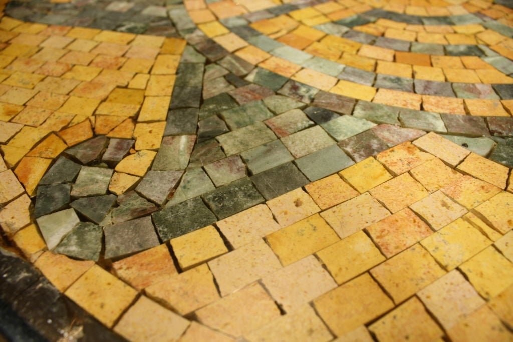 French Bistro Table with Marble Mosaic Top 5