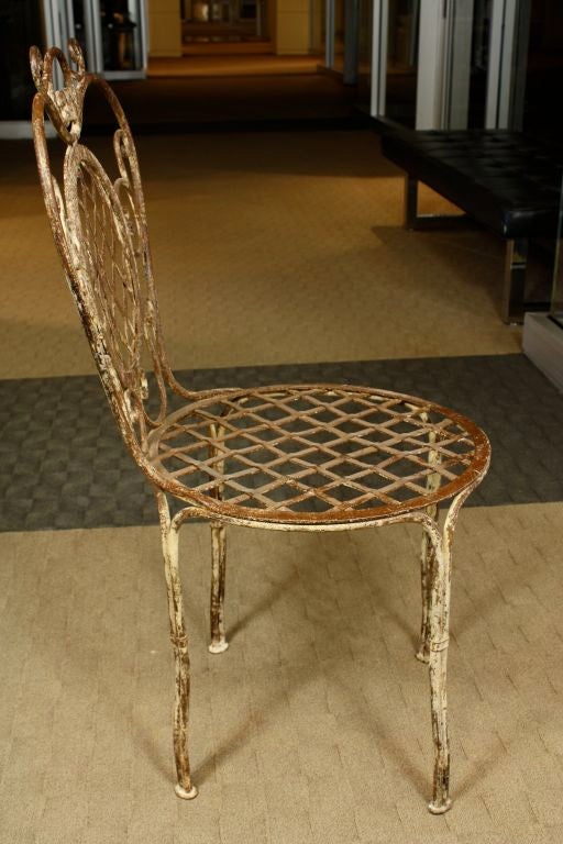 Pair of French Wrought  Iron Bistro Chairs 1