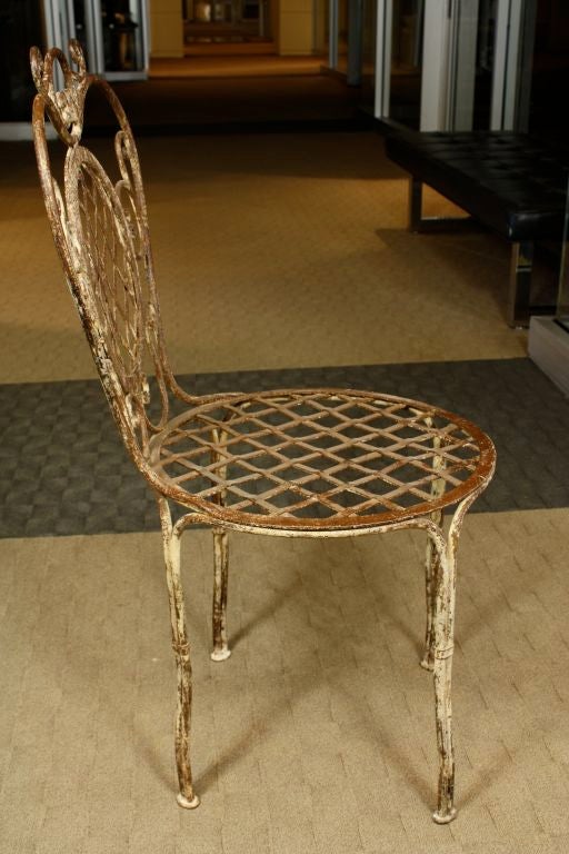 Pair of French Wrought  Iron Bistro Chairs 1