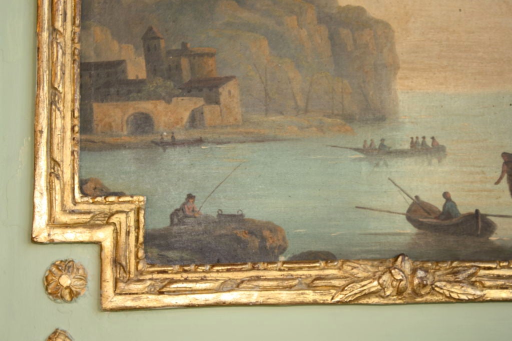 18th Century and Earlier French Louis XVI Period Trumeau with Marine Scene