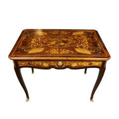 French Louis XV Style Desk with Exquisite Marquetry