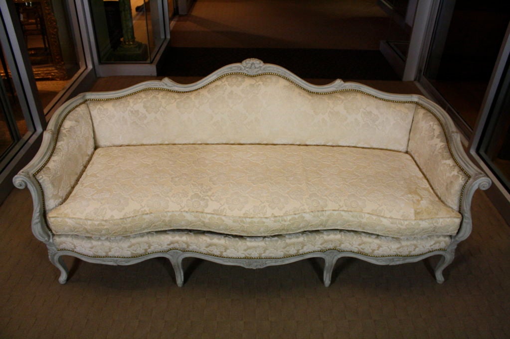 Carved French Louis XV Style Sofa by Maison Jansen