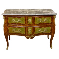 Louis XV Period Marquetry Commode with Marble Top