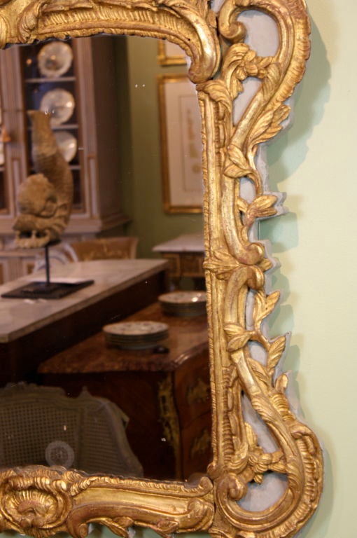 Highly Carved French Rococo Trumeau Mirror from the Louis XV Period 4